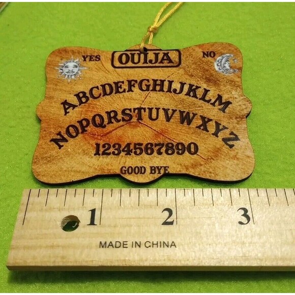 Vintage Parker Bros Ouija Board Keychain NO Planchette Wooden Ouija Ornament - Picture 4 of 14
